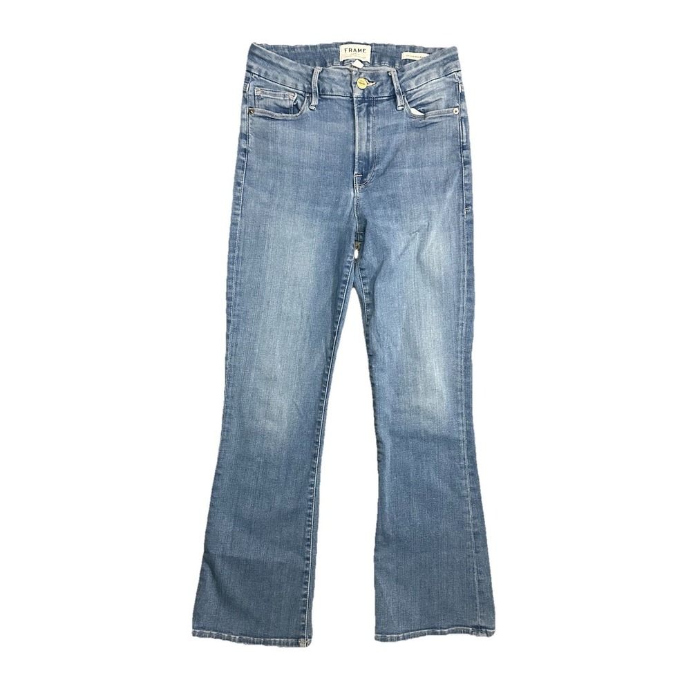 FRAME Women's SIZE 27 Le Crop Mini Boot Blue Jeans Denim Mid-Rise Siena